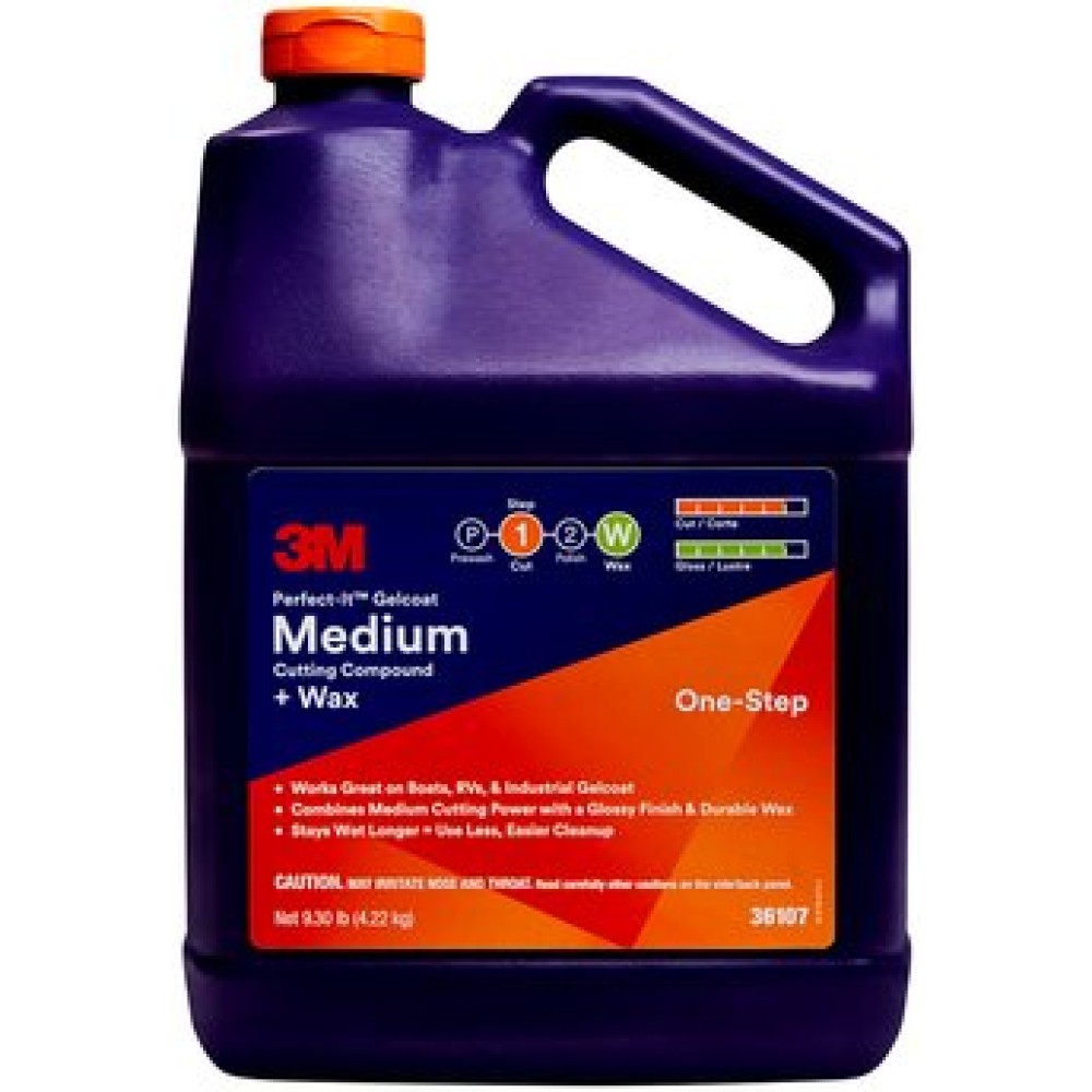 3M™ Perfect-It™ Gelcoat Medium Cutting Compound + Wax, Gallon, 36107