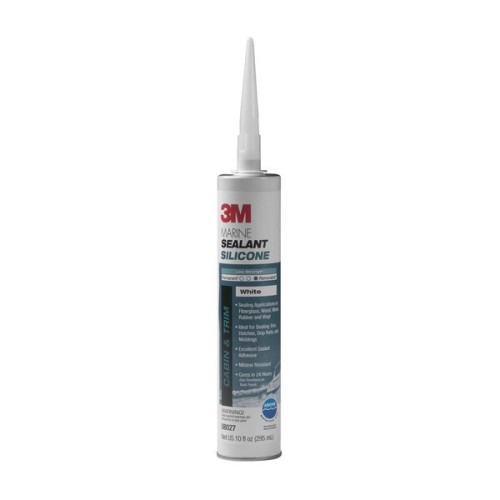 3M Marine Grade Silicone Sealant, 08029, 1/10 Gallon, Clear 3M Marine Grade Silicone Sealant, 08029, 1/10 Gallon, Clear