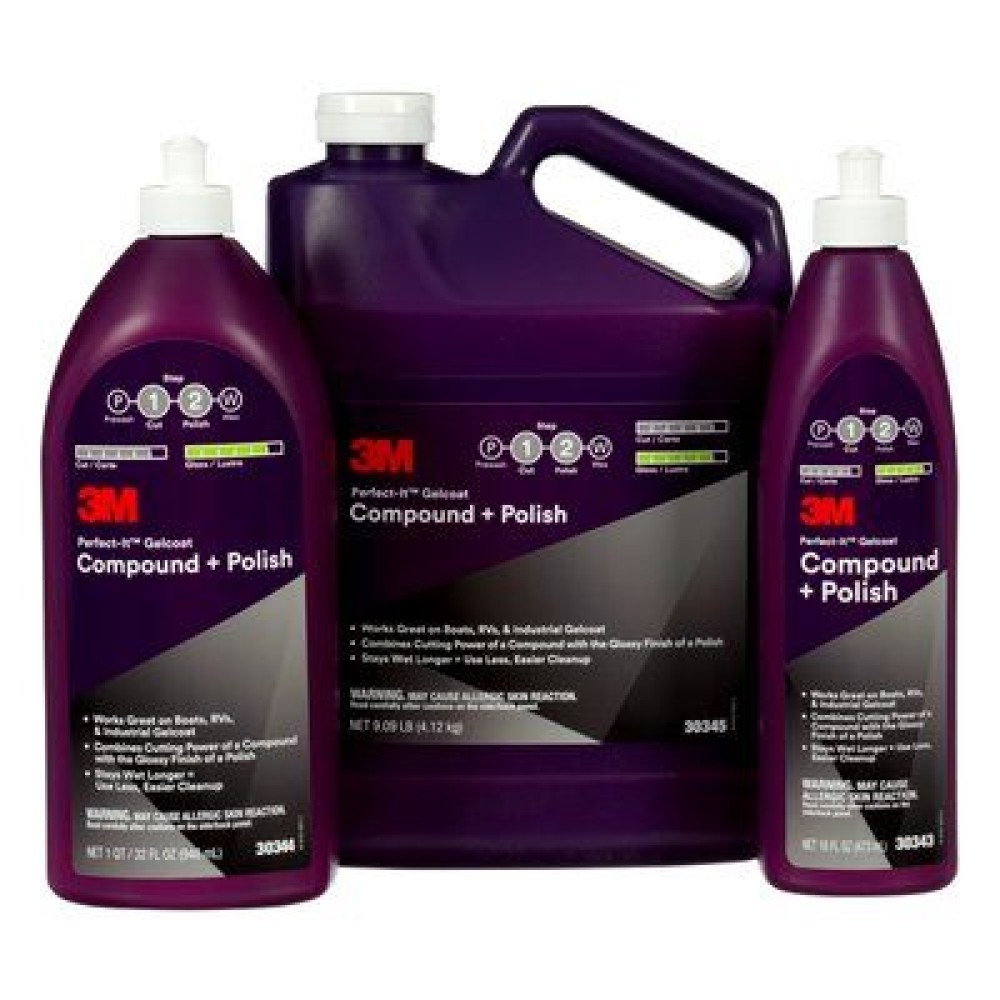 3M Perfect-It Gelcoat Compound + Polish, Gallon, 30345