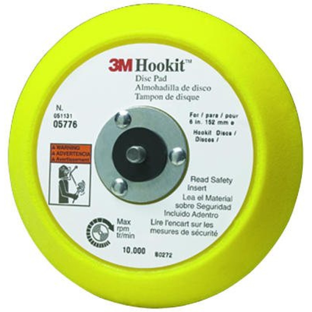 3M Hookit Disc Pad, 05776, 6 in, 10 per case