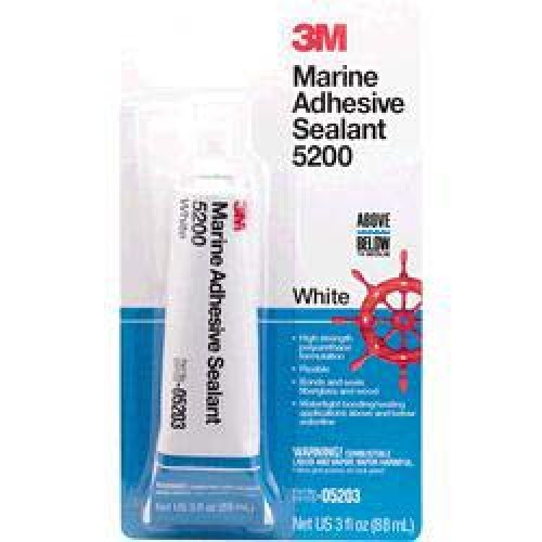 3M Marine Adhesive/Sealant 5200 05205, 3 oz, Black