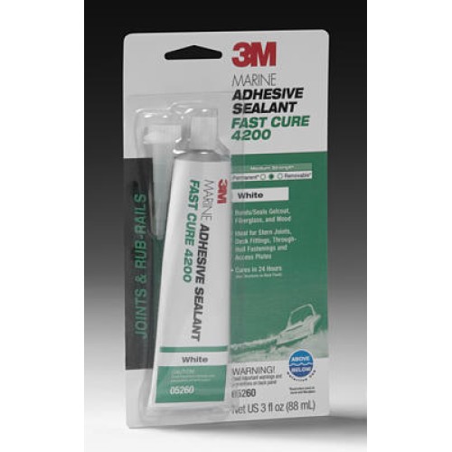 3M Marine Adhesive/Sealant Fast Cure 4200, 05260, White