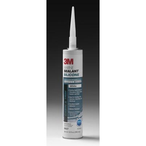 3M Marine Grade Silicone Sealant, 08027, 1/10 Gallon, White 3M Marine Grade Silicone Sealant, 08027, 1/10 Gallon, White
