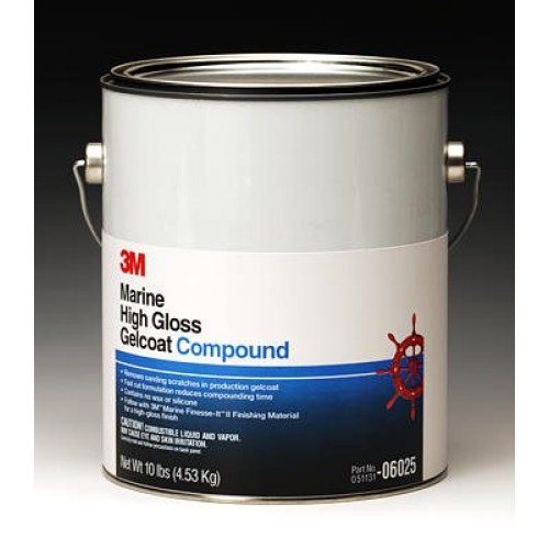 3M Marine High Gloss Gelcoat Compound, 06025, Gallon