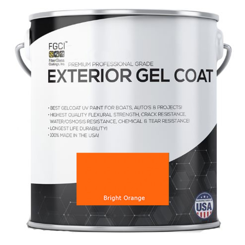 New Bright Orange Professional Grade Exterior Gel Coat