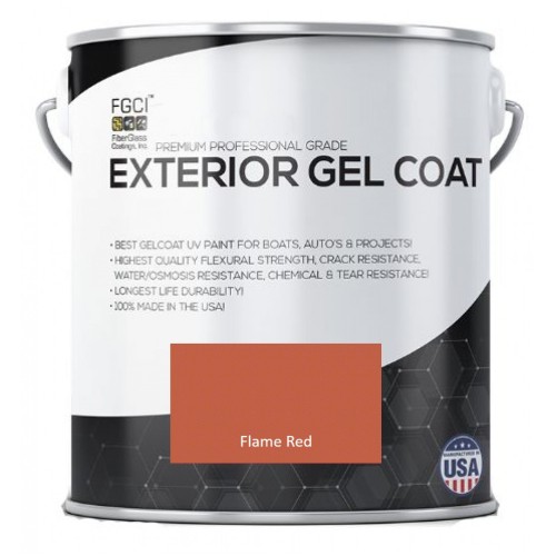 Flame Red (Bright Red Orange) Professional Grade Exterior Gel Coat