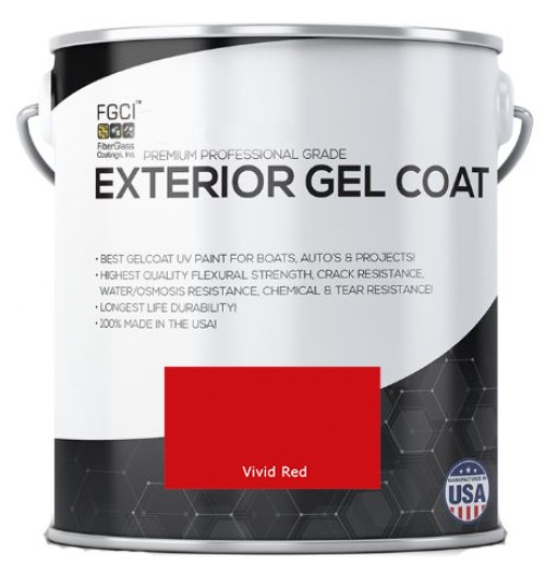 Vivid Red Professional Grade Exterior Gel Coat