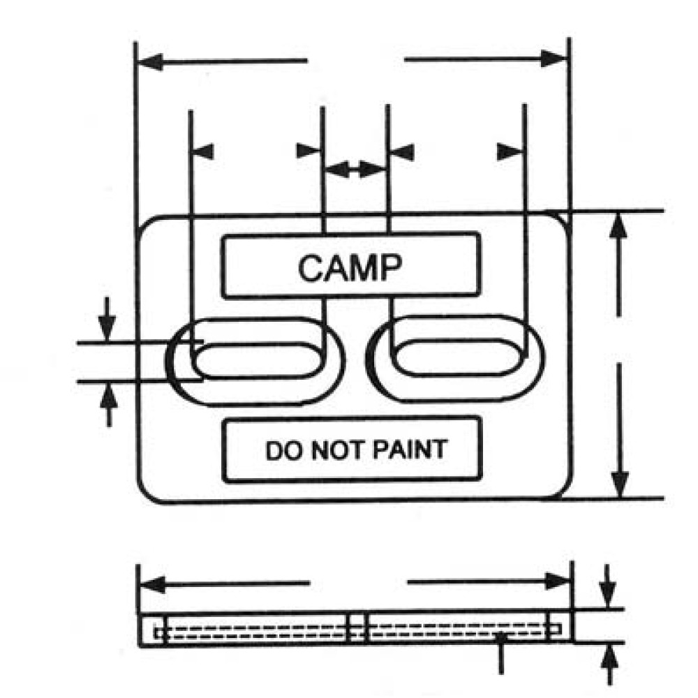 DP-2 Small Divers Plate Zinc
