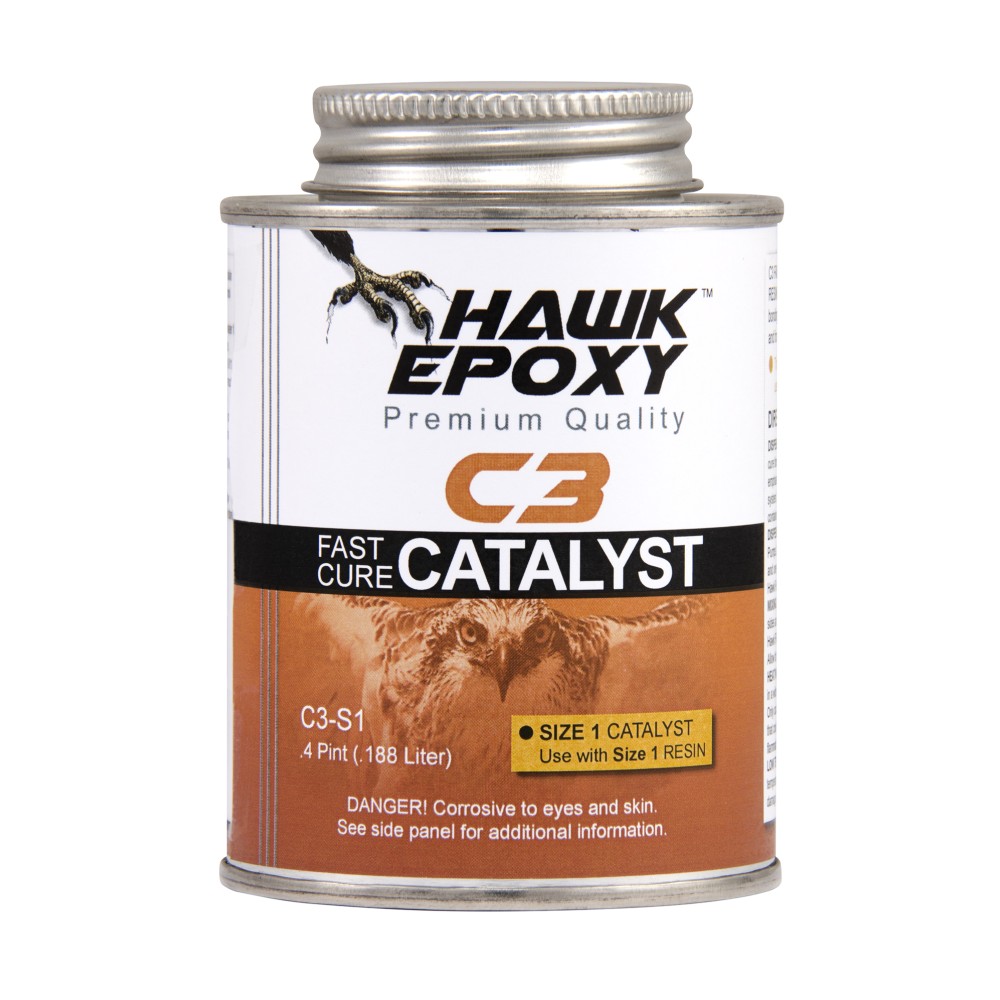 Hawk Epoxy Fast Cure Catalyst, C3-S1, .4 Pint