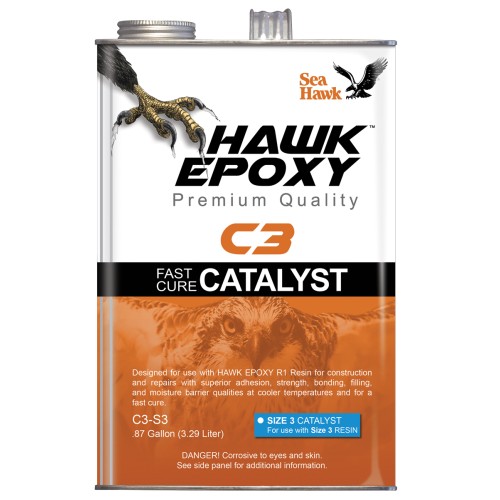 Hawk Epoxy Fast Cure Catalyst, C3-S3, Size 3, .87 Gallon